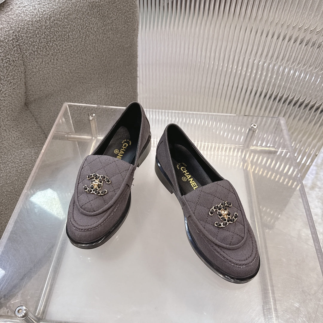CC SS26 Loafers Grey Canvas 678953