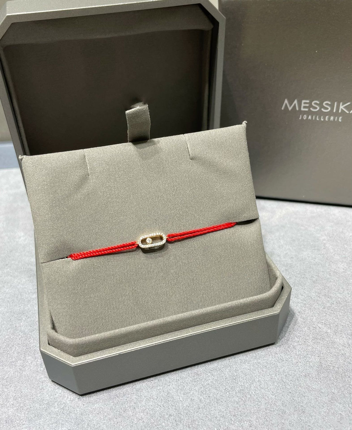 Messika Move Uno Diamond Charm Red Cordieris