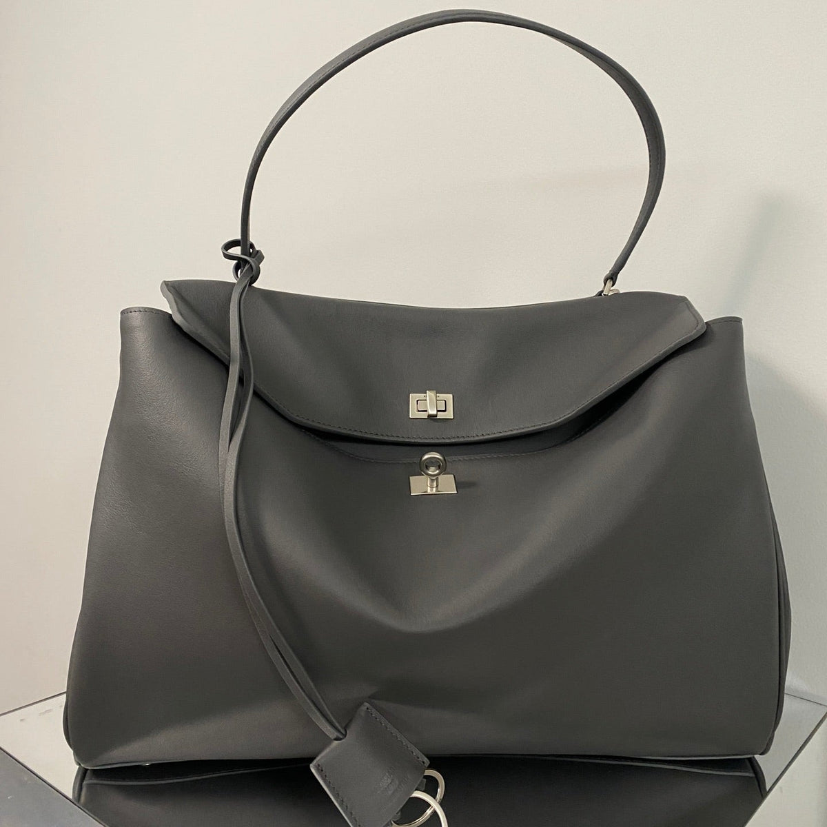 Balenciaga 2026 Rodeo Bag Silver Buckle Suede Leather