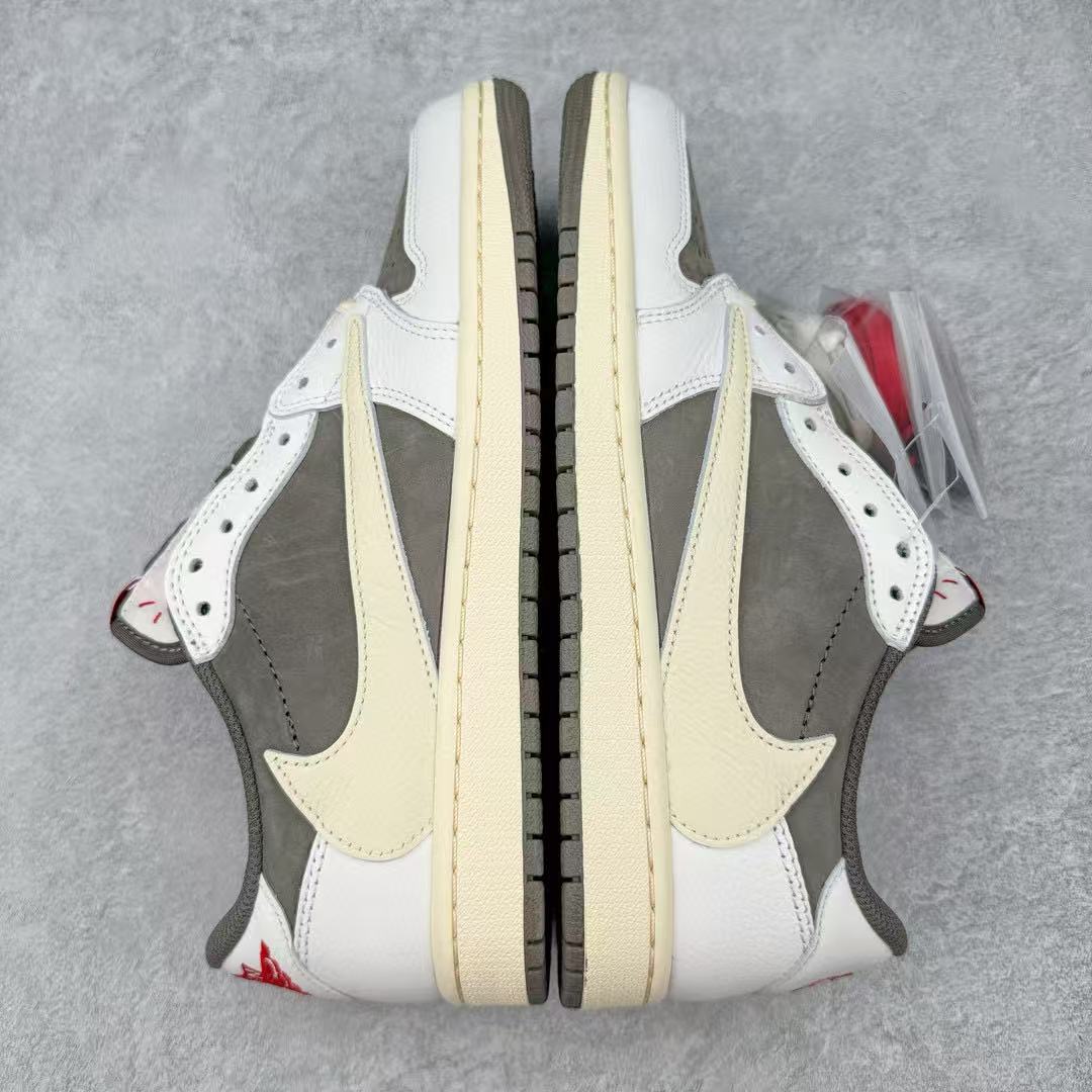 Nike Air Jordan 1 x TS Reverse Olive White Cream Leather Suede