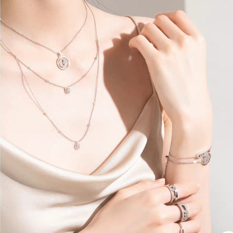 Messika Lucky Move PM Paved Necklace