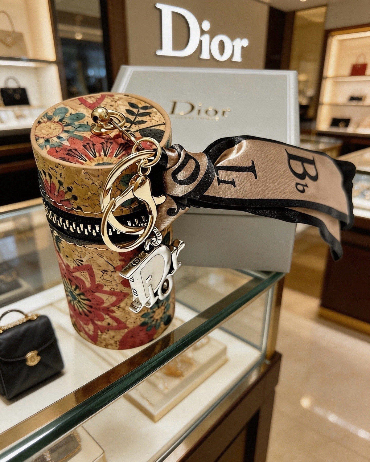 Dior Cylindrical Lipstick Pouch Charm
