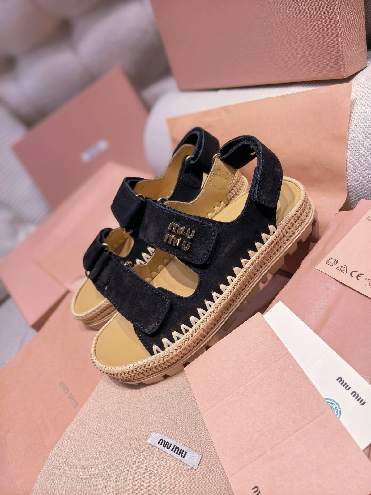 Miu Miu 2026 Strappy Sandals Suede 155479