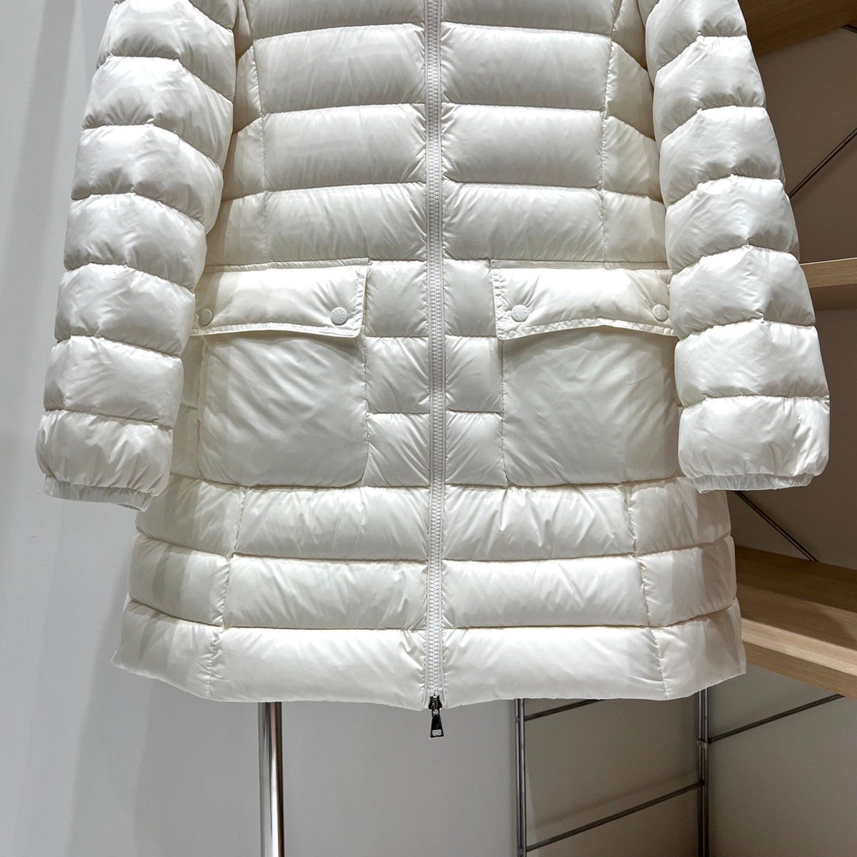 Moncler 2026 Genet Long Down White Jacket
