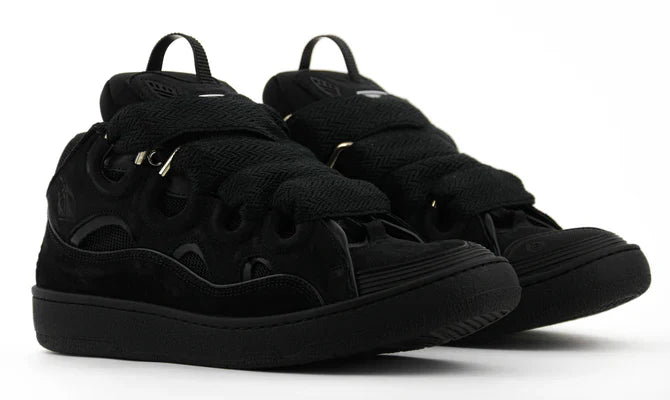 Lanvin Curb Men’s Sneakers Black Suede Mesh