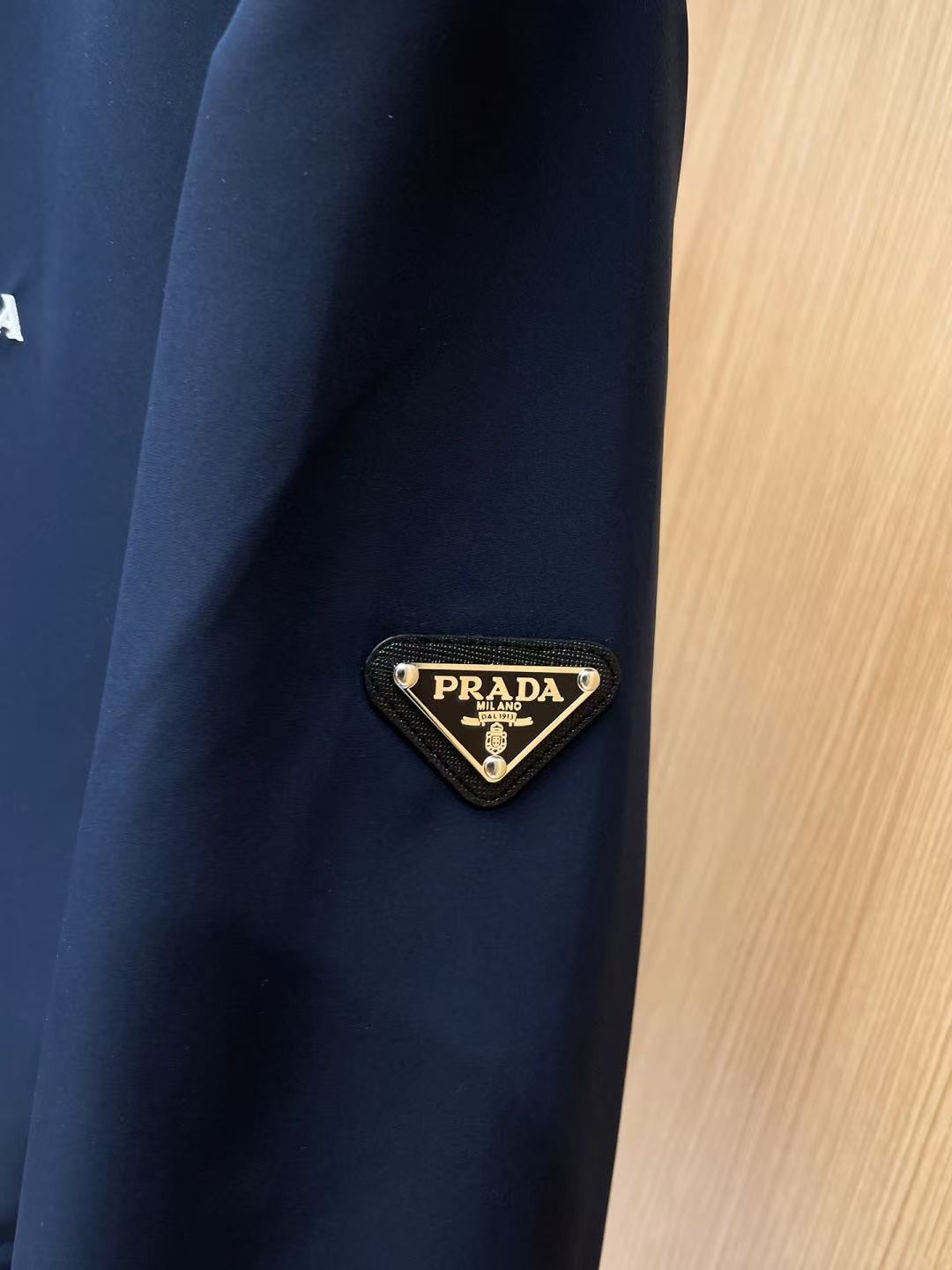 Pra Hooded Blouson Jacket Navy Blue Re-Nylon