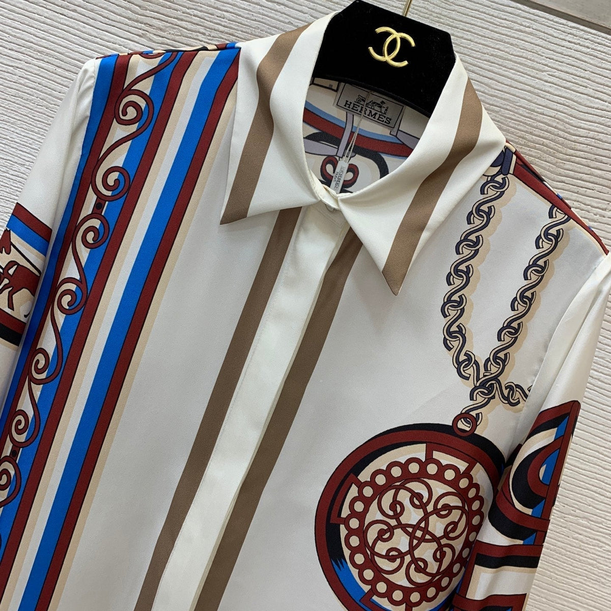 Hermes 26s Shirt And Skirt Set 821