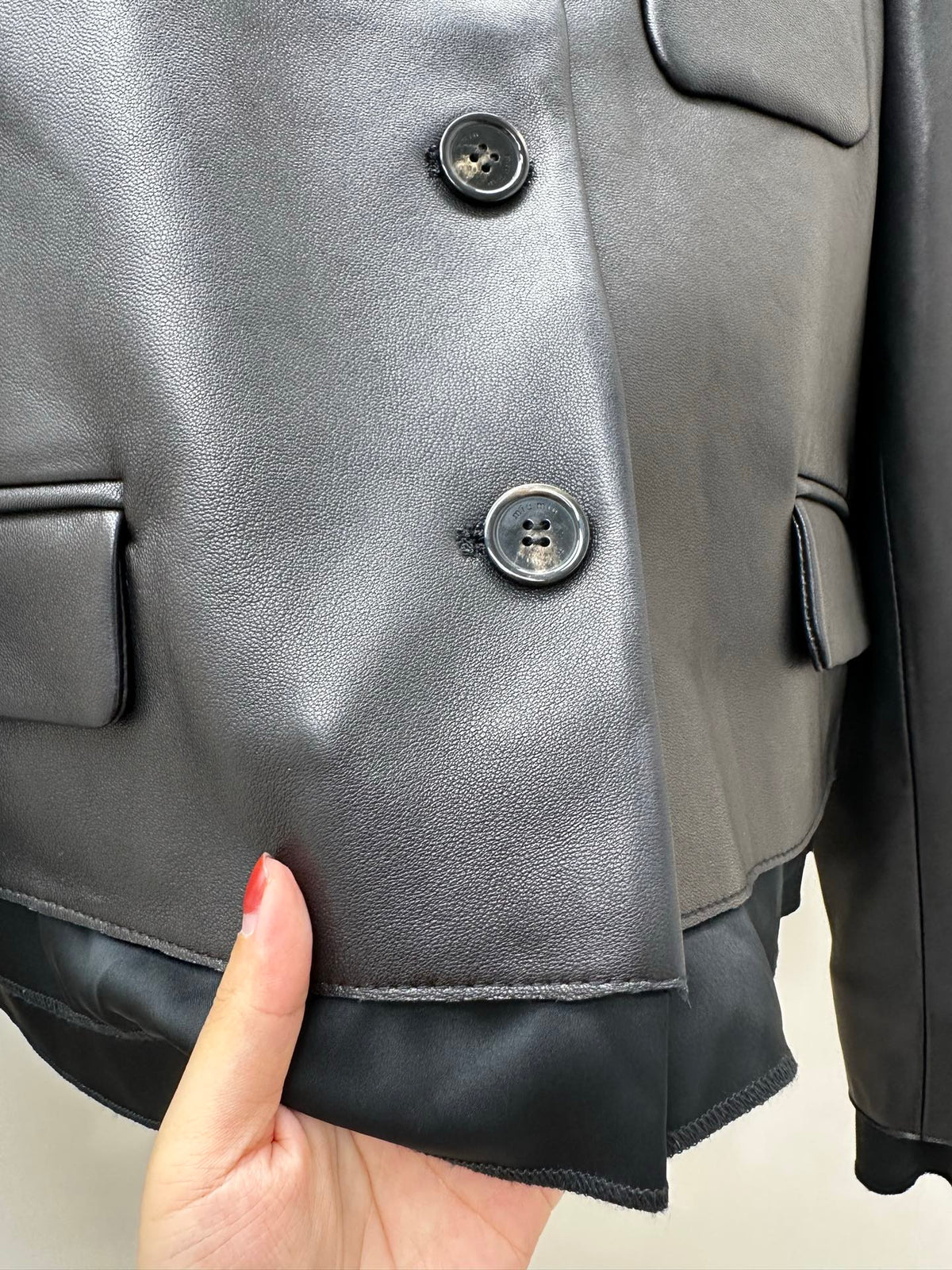 Miumiu 2026 Short Blazer Black Leather 418940