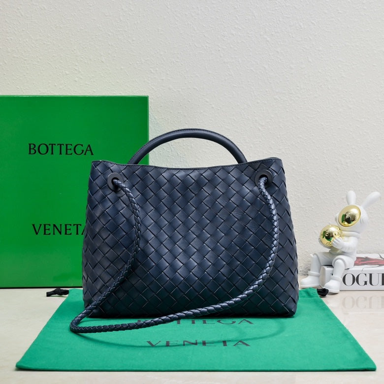 Bottega Veneta 2026 Andiamo Bag 25cm Dark Blue Lambskin
