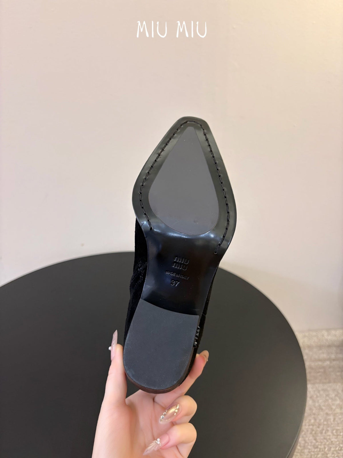 Miumiu 26s Western Ankle Boots Black Suede