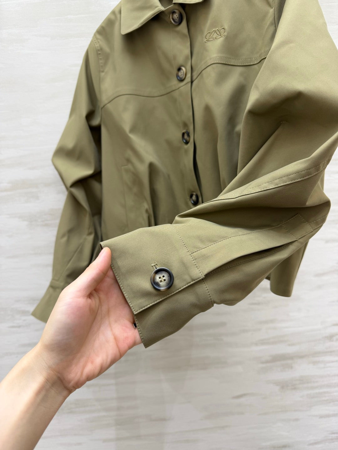 LW 26S Cropped Jacket Tonal Embroidery Anagram 435258
