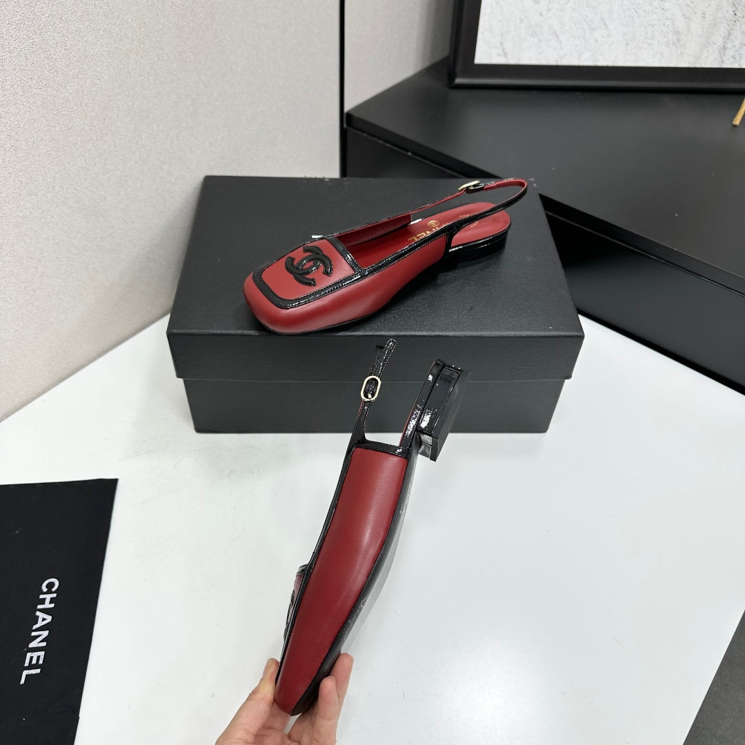 CC 26S Slip-Ons in Red Mix Black Tweed and Patent Calfskin (Copy)
