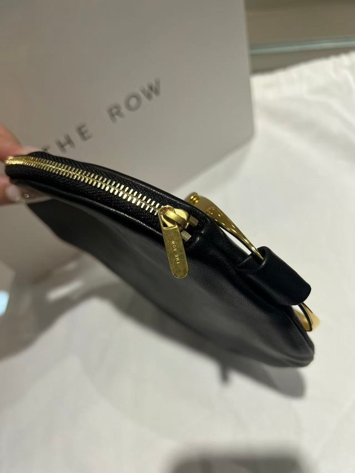 The Geo Bracelet Clutch 19cm Black Lambskin