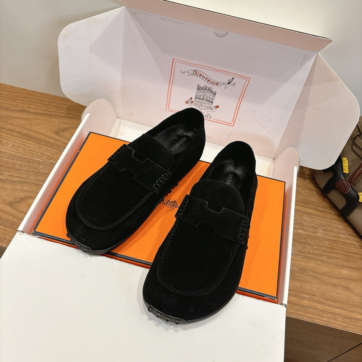 HM Lazy Loafer Black Suede