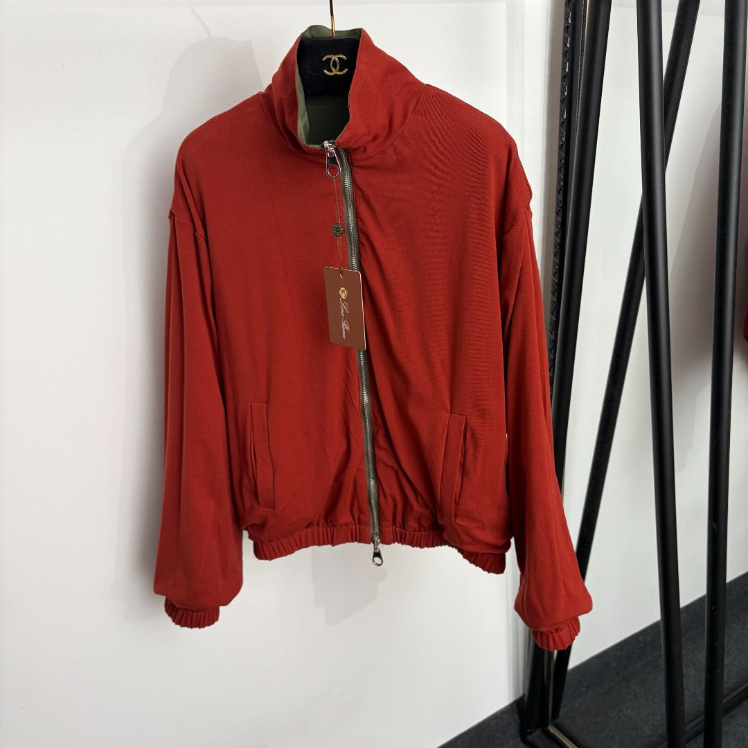 Loro Piana 26S Zip-Up Jacket & Wide-Leg Pants Set 866