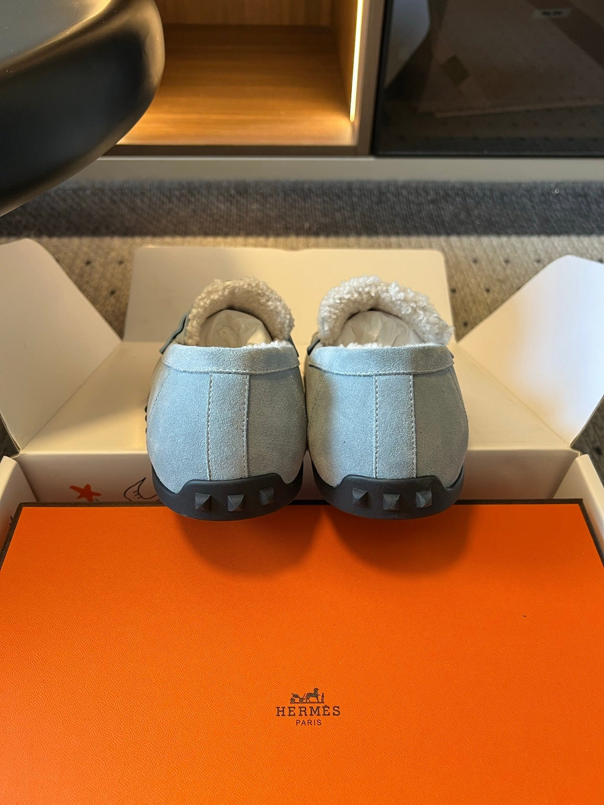 HM 26S Destin Loafers Light Blue Suede