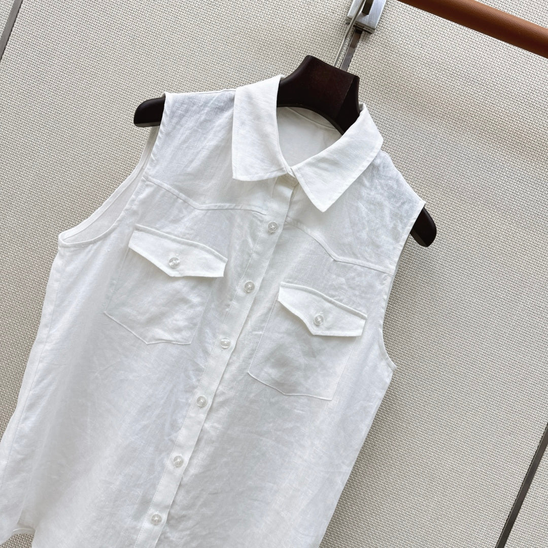 Hermes 26s Sleeveless Top & Skirt Set 774