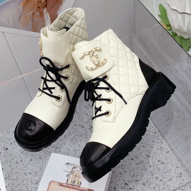 Chanel 2026 Quilted Boots Velvet Leather 162141
