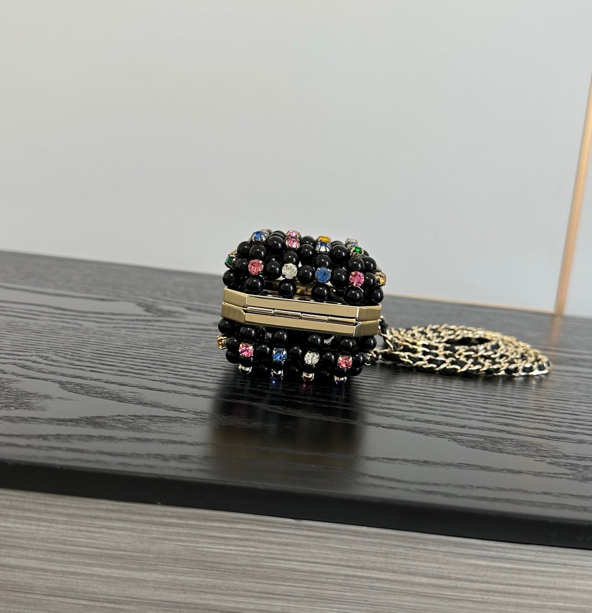 CC Cruise Mini Evening Bag 8cm Pearl Multicolor Crystal Rhinestones 01