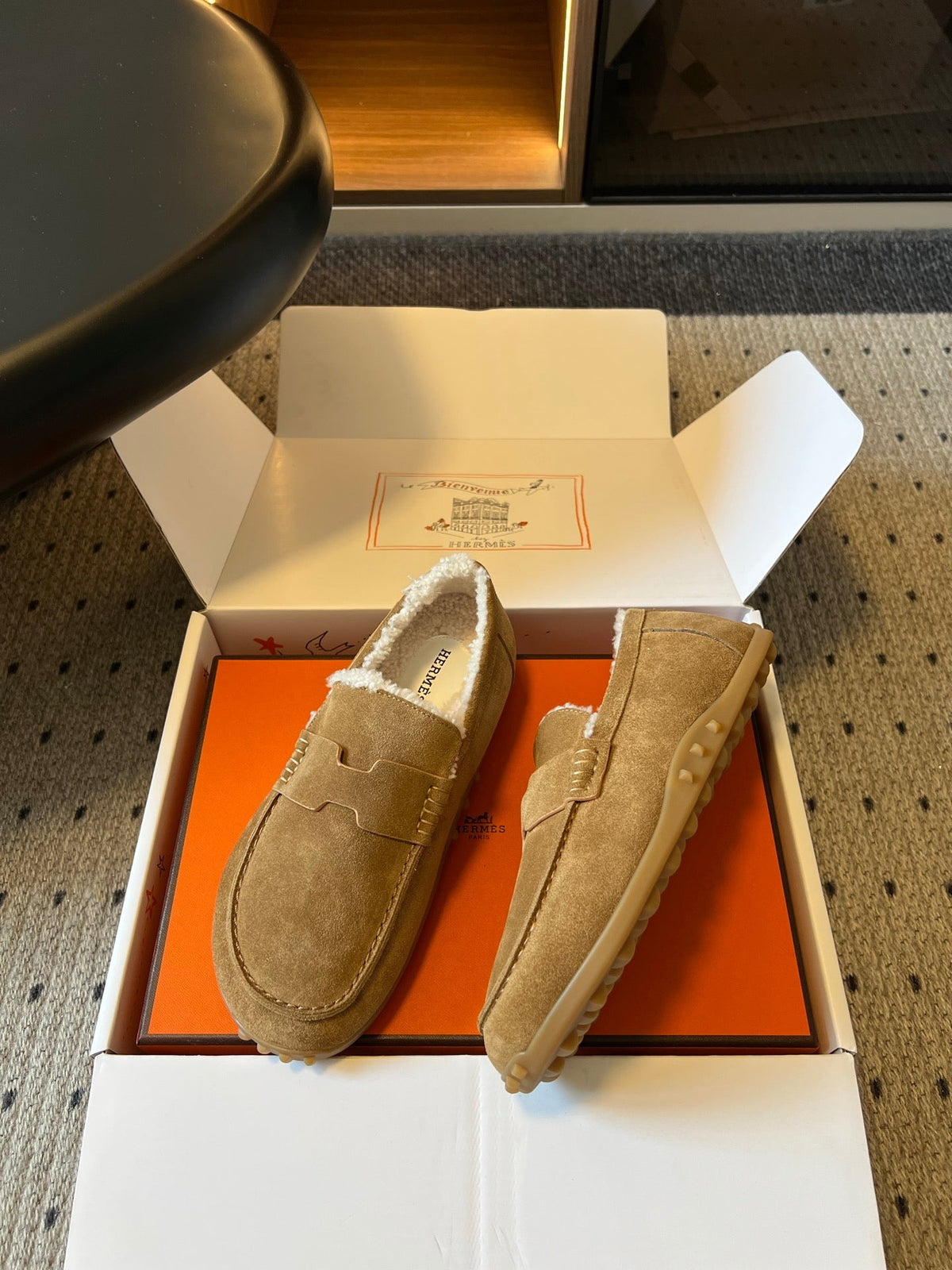 HM 26S Destin Loafers Light Brown Suede