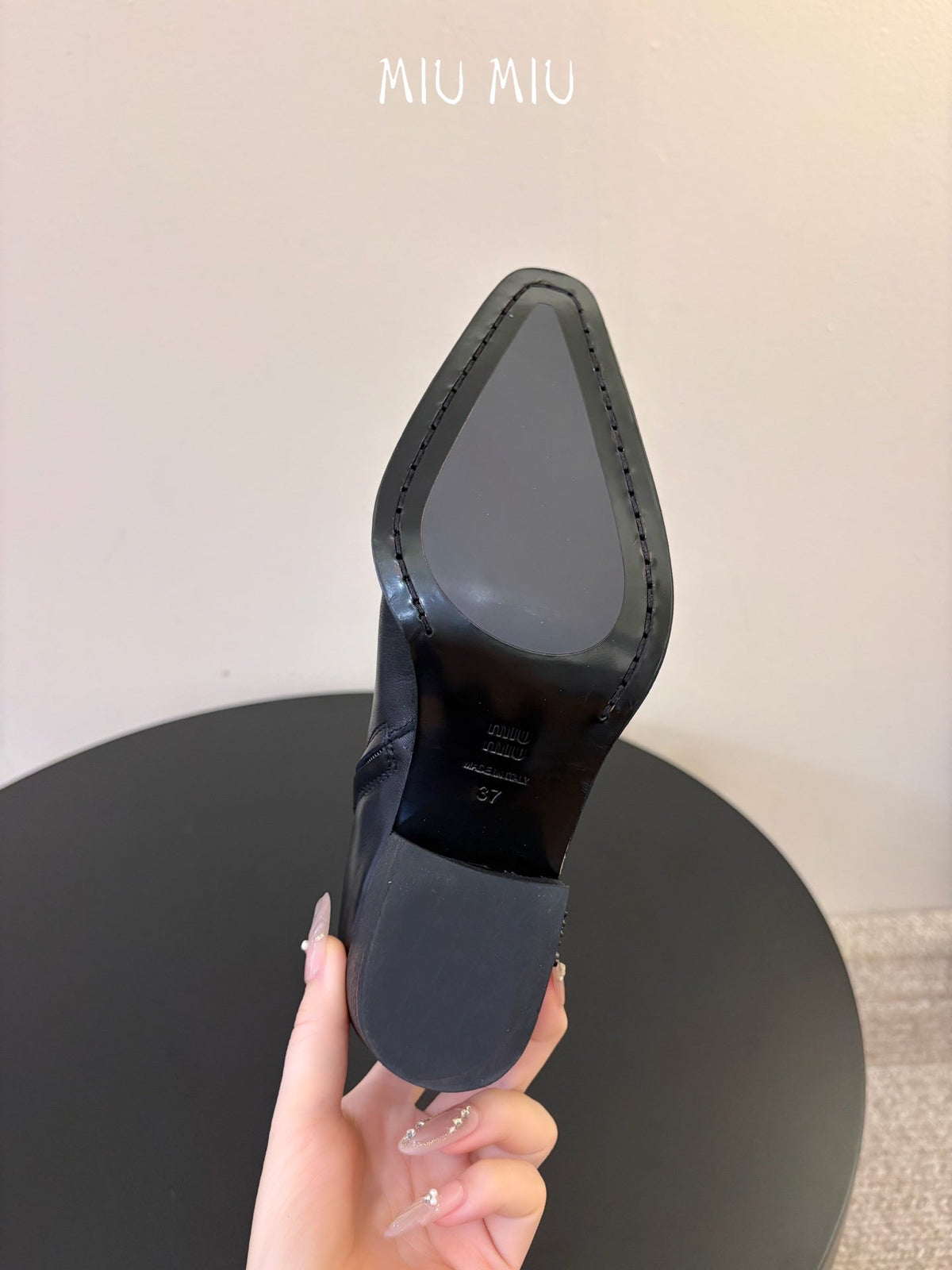 Miumiu 26s Western Ankle Boots Black Calfskin