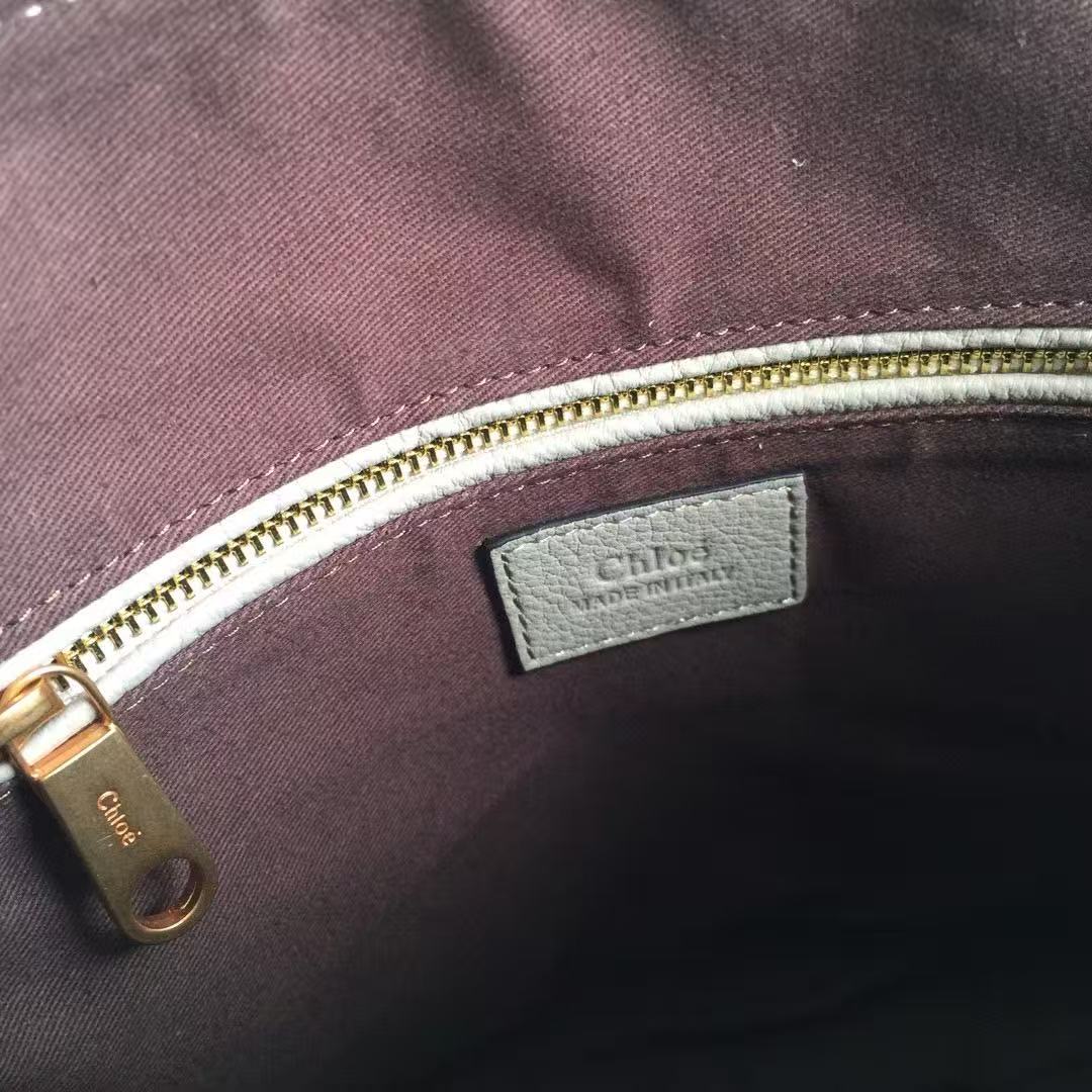 Chloe Marcie Bag Taupe Grained Leather