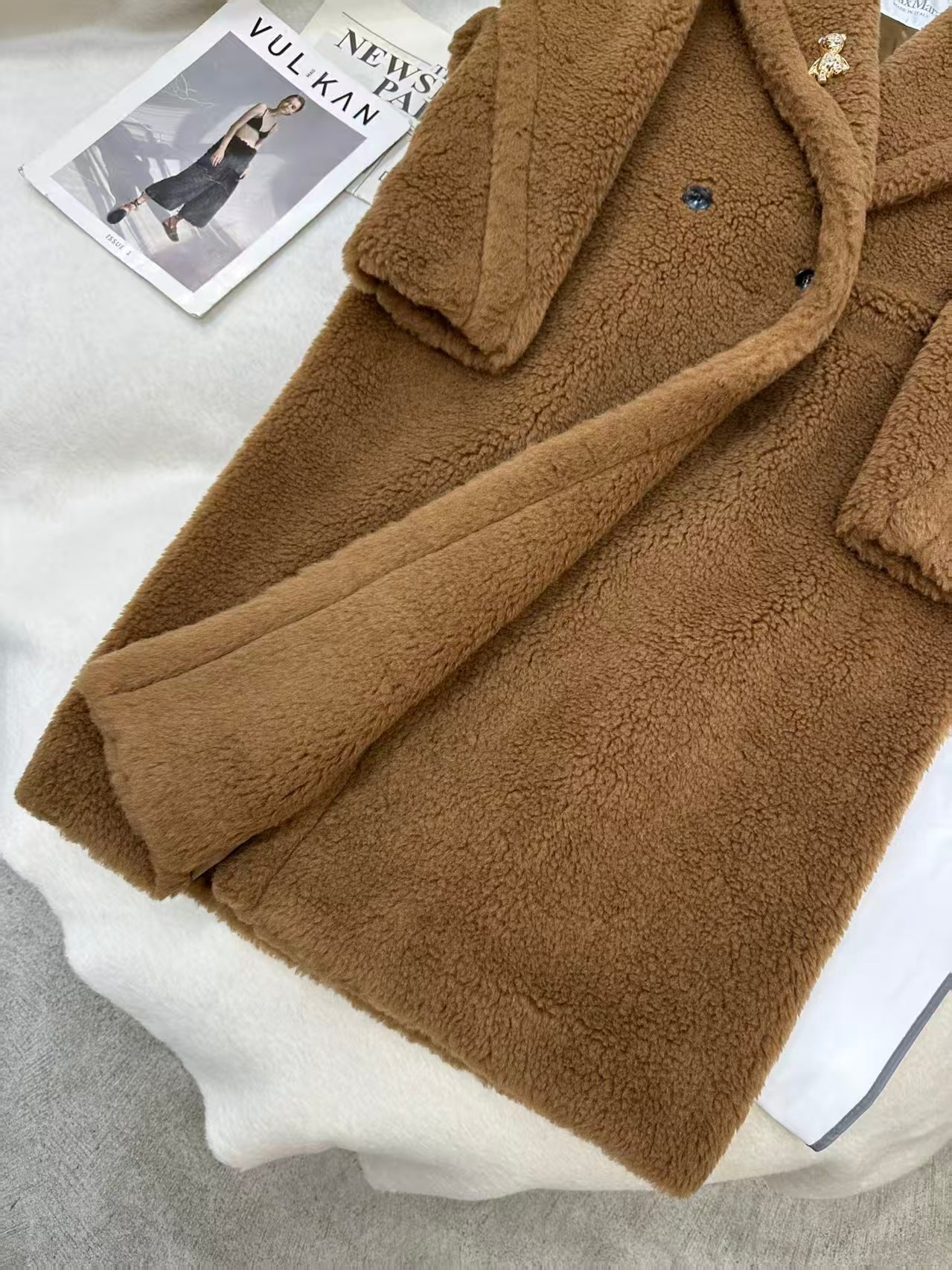 Max Mara Teddy Bear Icon Coat Brown