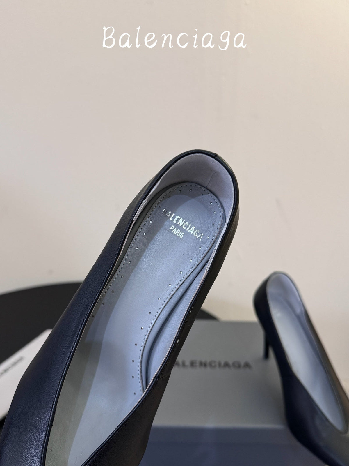 BLC Square Toe High Heels In Cowhide Leather 151383