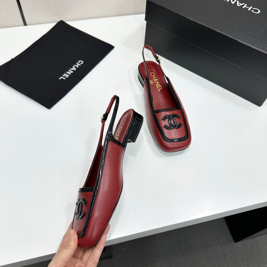 CC 26S Slip-Ons in Red Mix Black Tweed and Patent Calfskin (Copy)