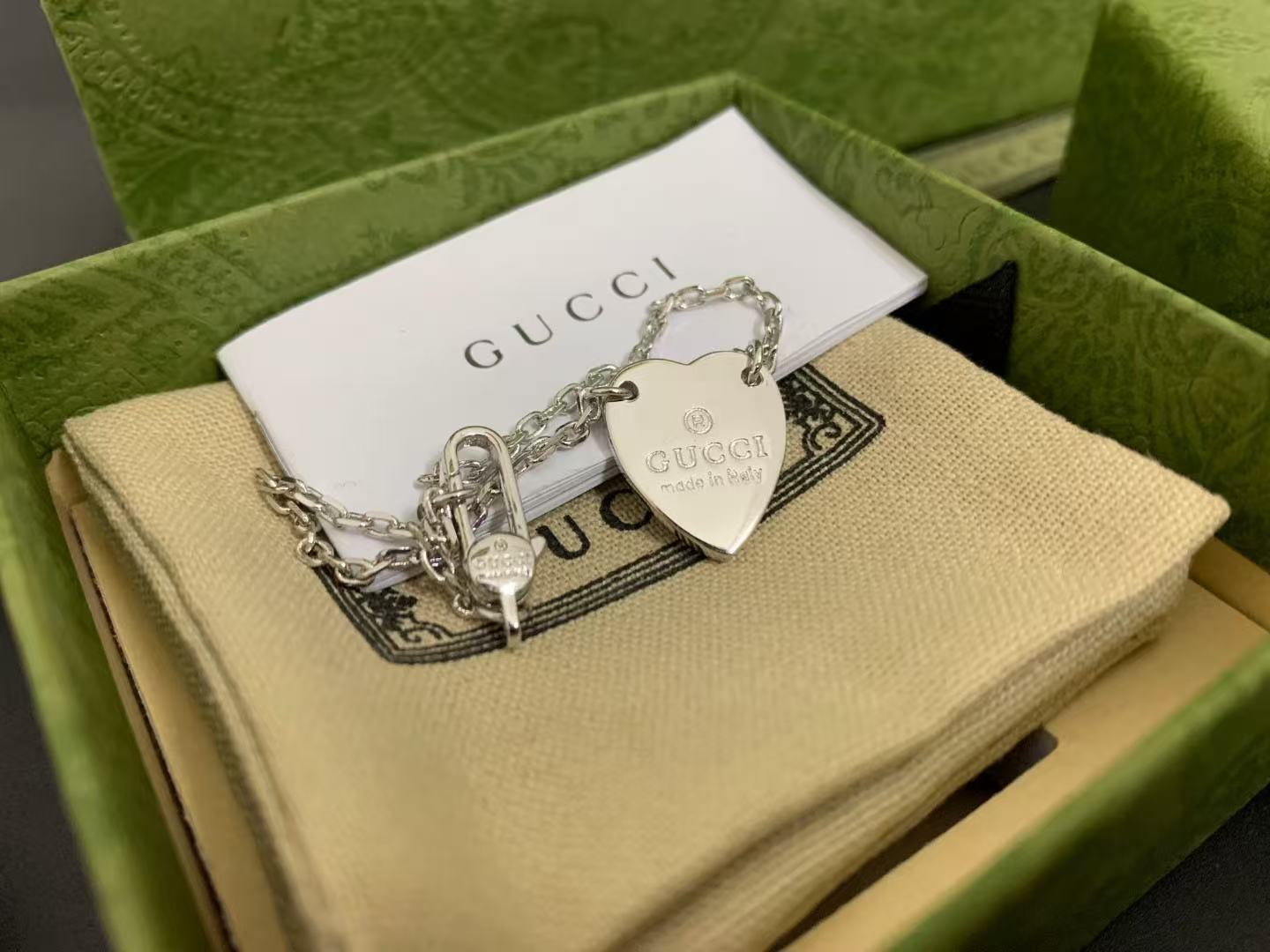 GG Trademark Bracelet With Heart Pendant