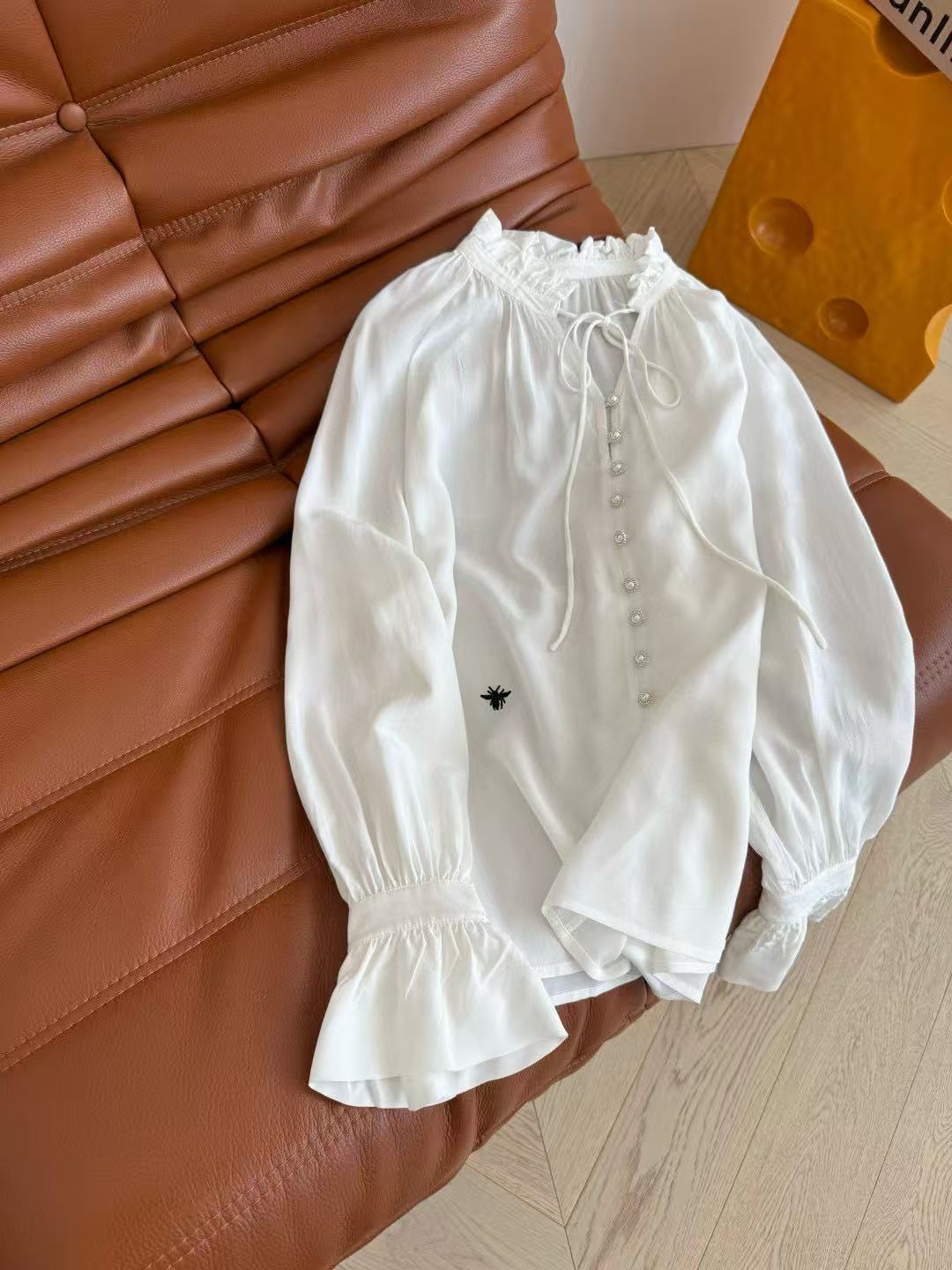 DIOR Blouse White Rayon