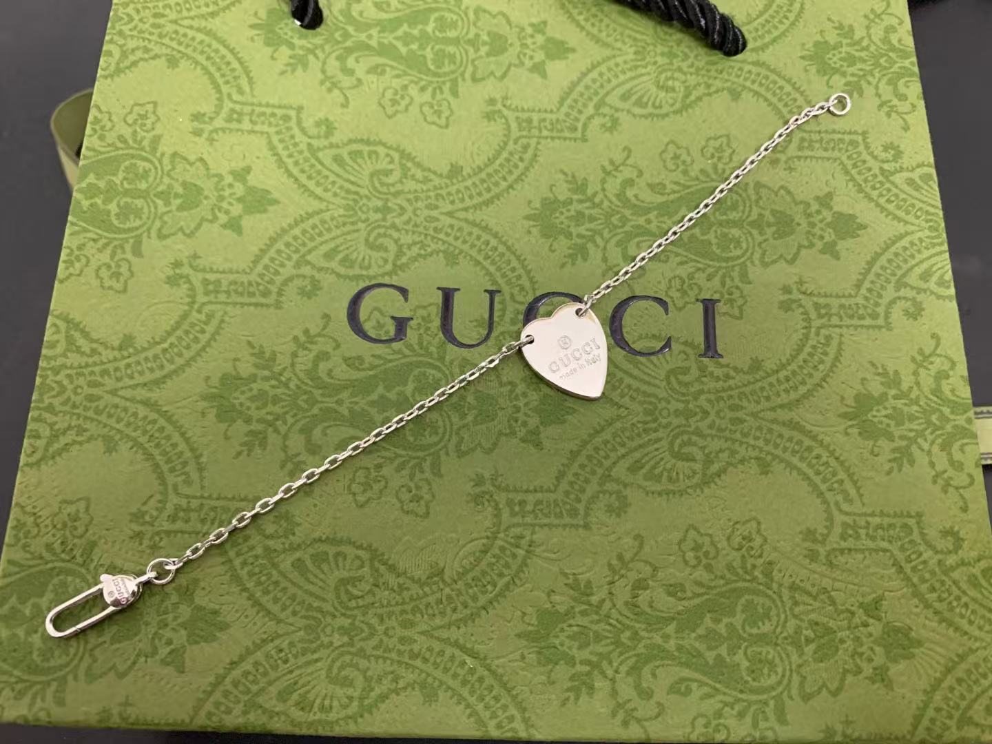 GG Trademark Bracelet With Heart Pendant