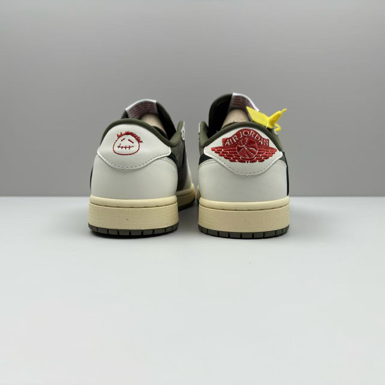 Nike Air Jordan 1 x TS Reverse Olive White Black Leather Suede