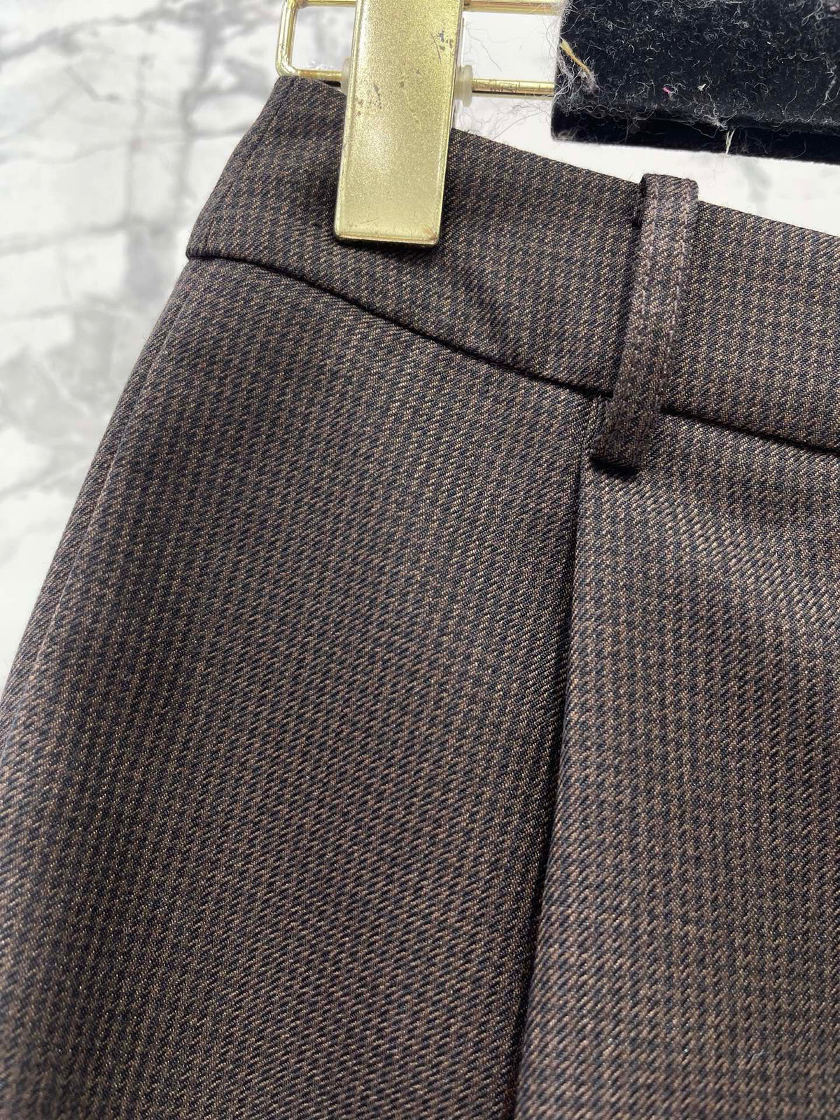 Chanel 26S Tweed Straight-Leg Pants 1695