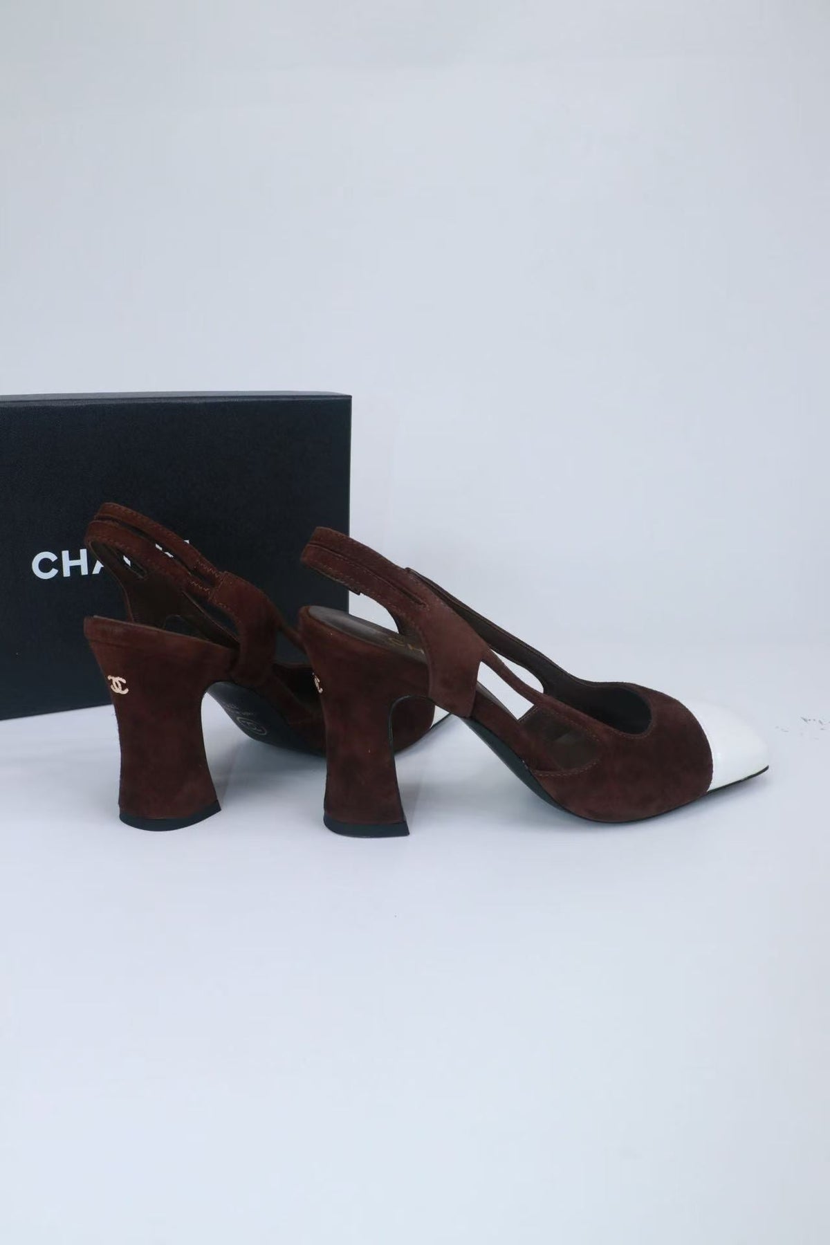 Chanel 2026 Slingback 90mm Brown Suede