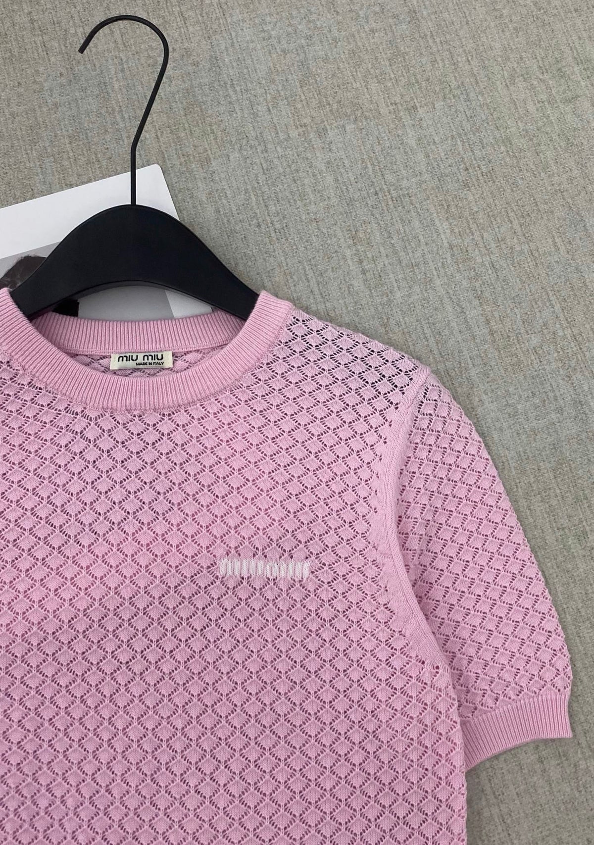 Miumiu 2026 Short Sleeve Sweater Cashmere 433375