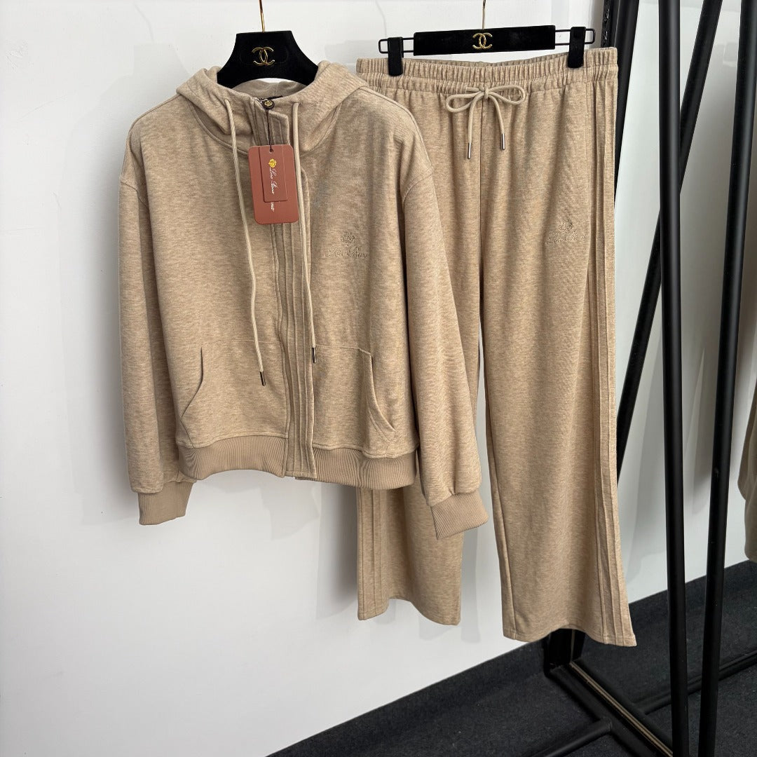 LP 26s Zip-up Hoodie Wide-leg Pants Set 1000