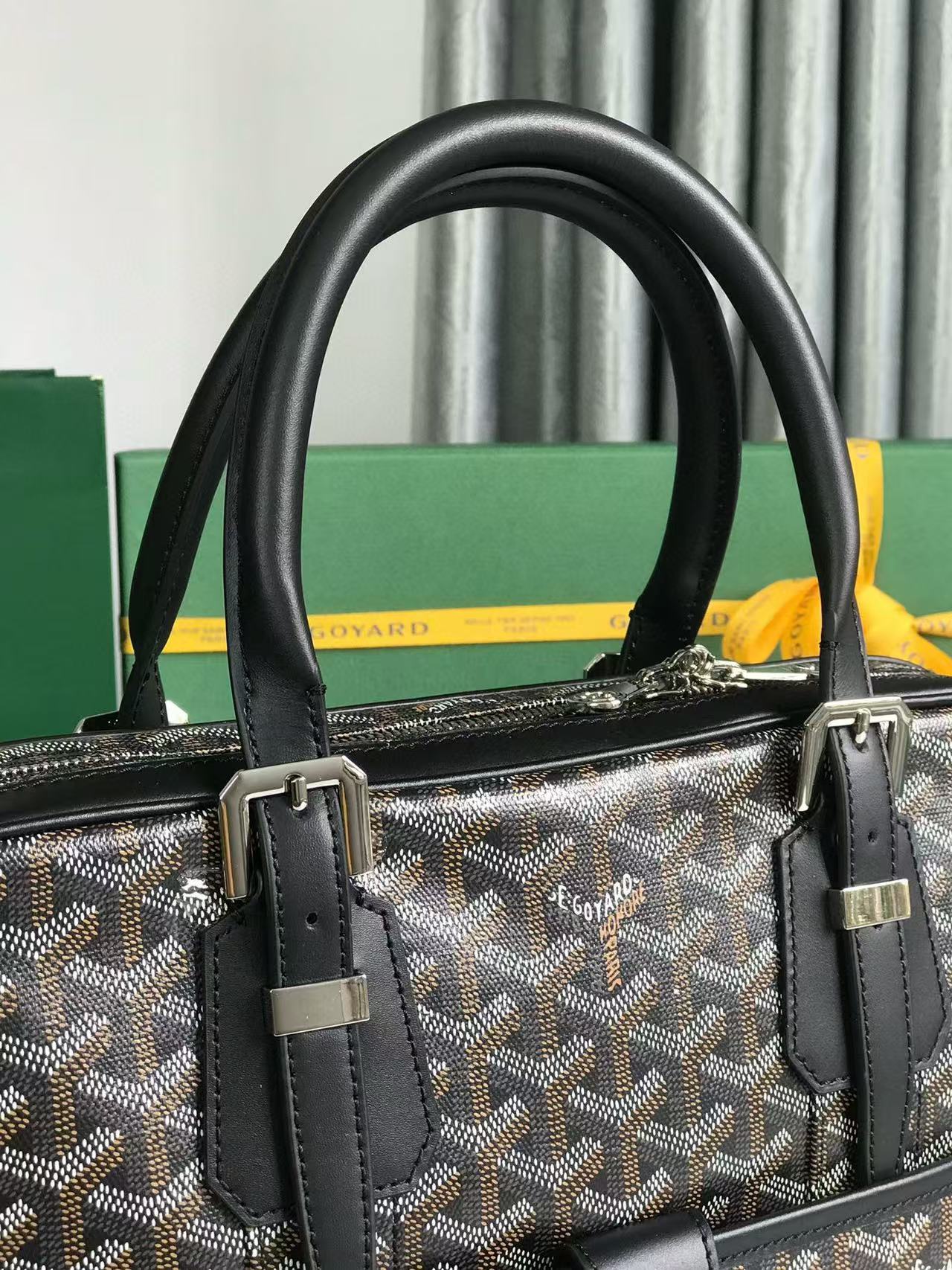 Goya Black Diplomat Briefcase Business Handbag