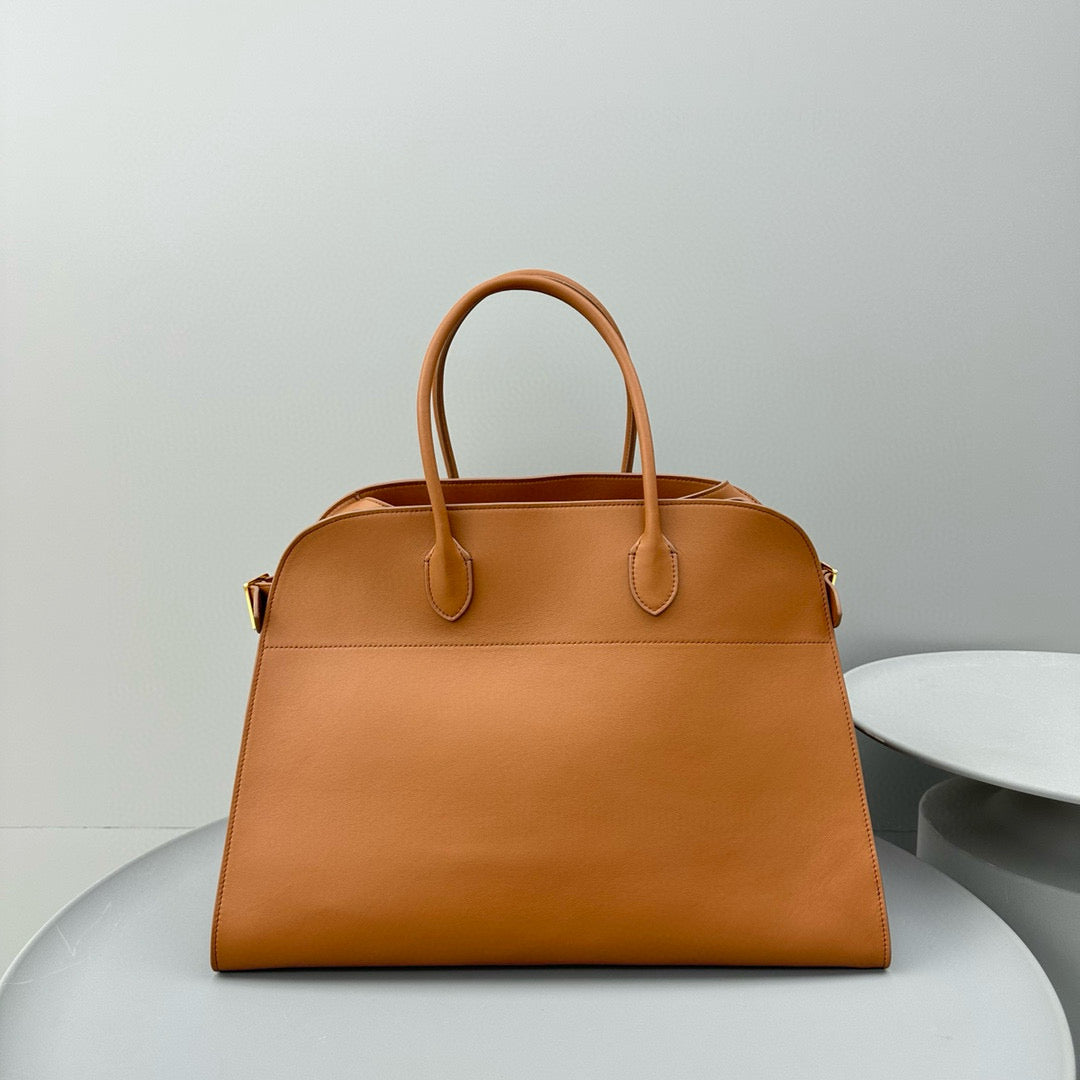 The Row Margaux 17 Brown Leather