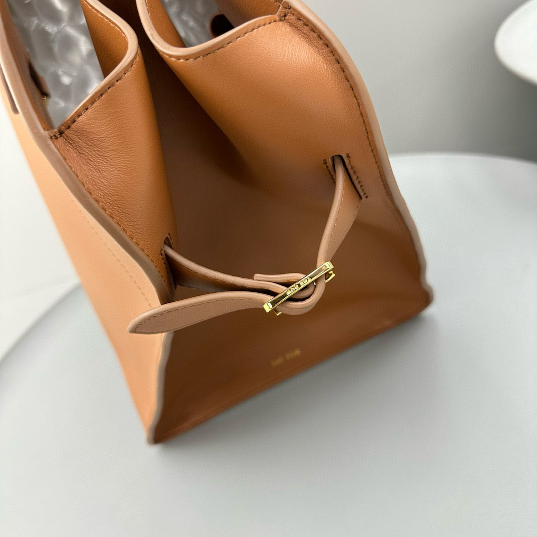 The Row Margaux 17 Brown Leather