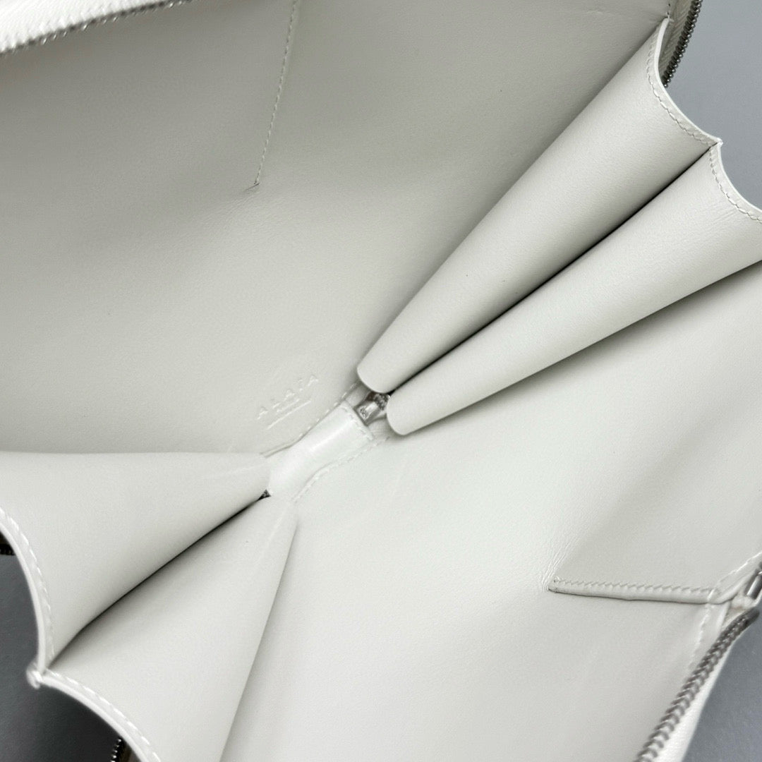 AL COEUR BAG IN WHITE CALFSKIN