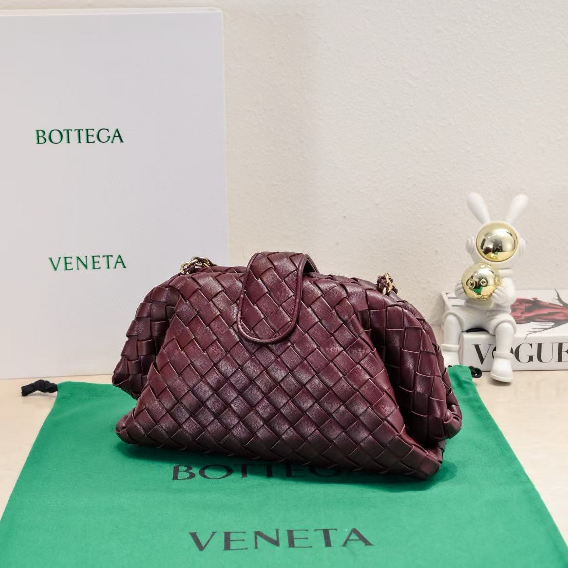 BV Lauren 1980 31.5cm Burgundy Lambskin
