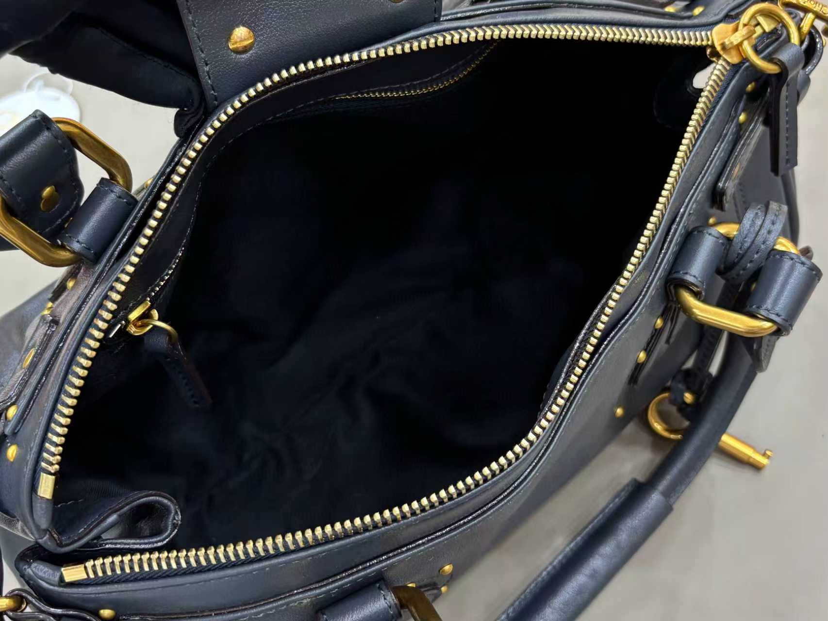 Chloe 2025 Paddington Bag Black Grained Leather.