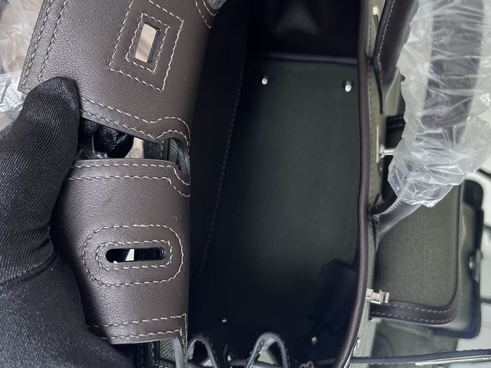 HM Birkin 25 Cargo Olive Green Black Olive Green Black