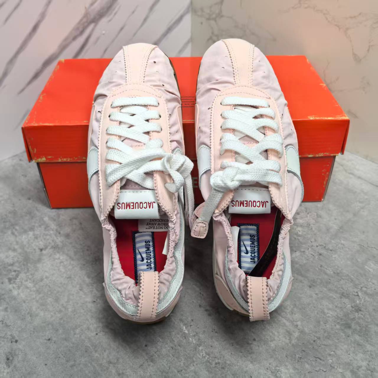 Nike x Jacquemus Moon Shoe Aluminum Pink Nylon Leather
