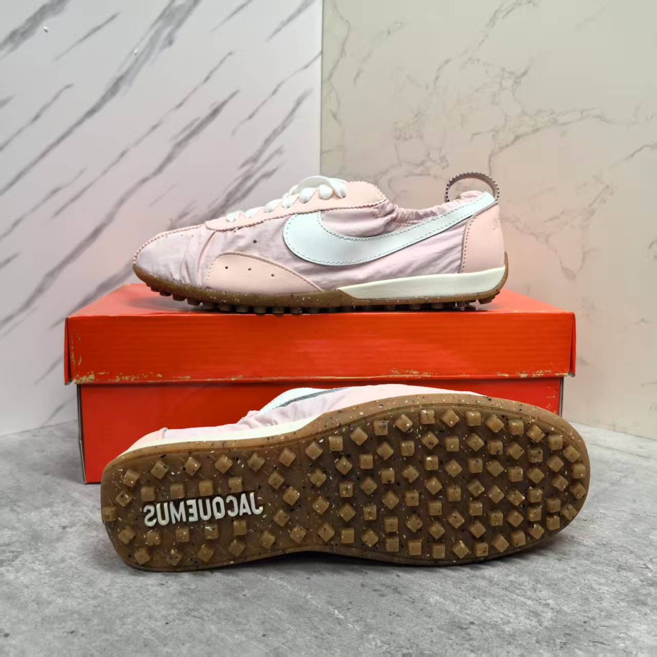 Nike x Jacquemus Moon Shoe Aluminum Pink Nylon Leather