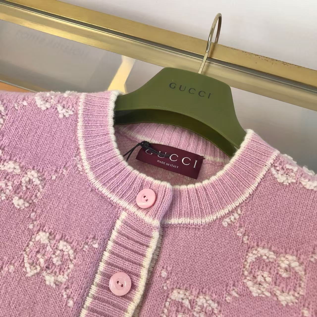 GG 26s Bouclé Jacquard Light Pink Wool