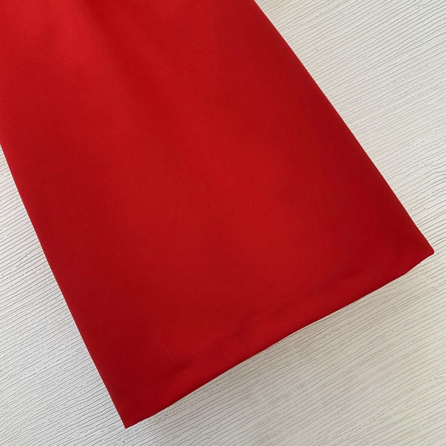 VT Embroidered Crepe Couture Short Dress Red Wool Silk