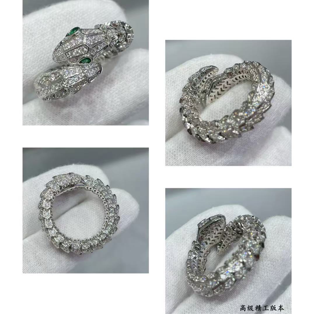 Serpenti White Crystal Ring 354697