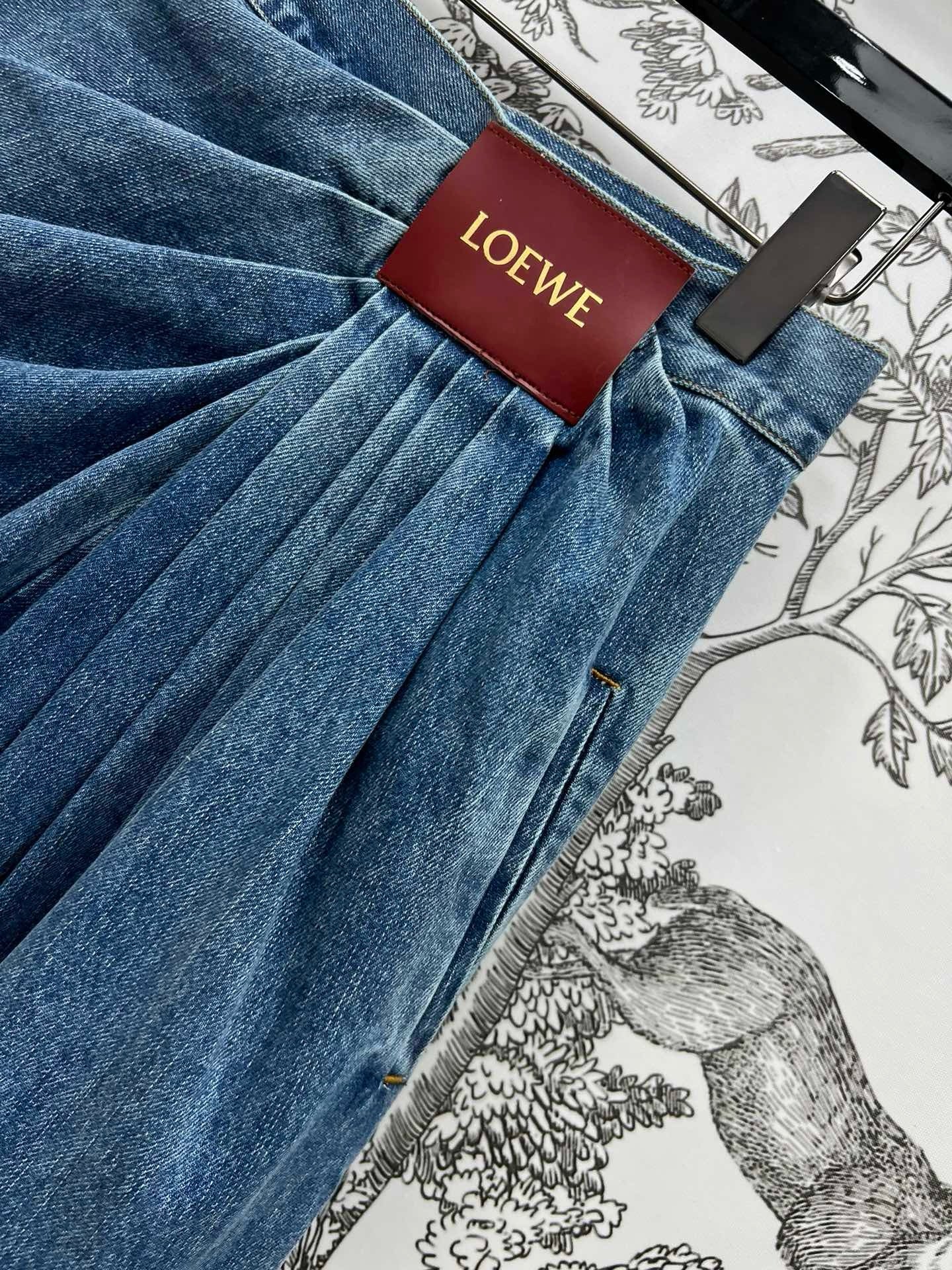 Loewe Draped Jeans Blue Denim